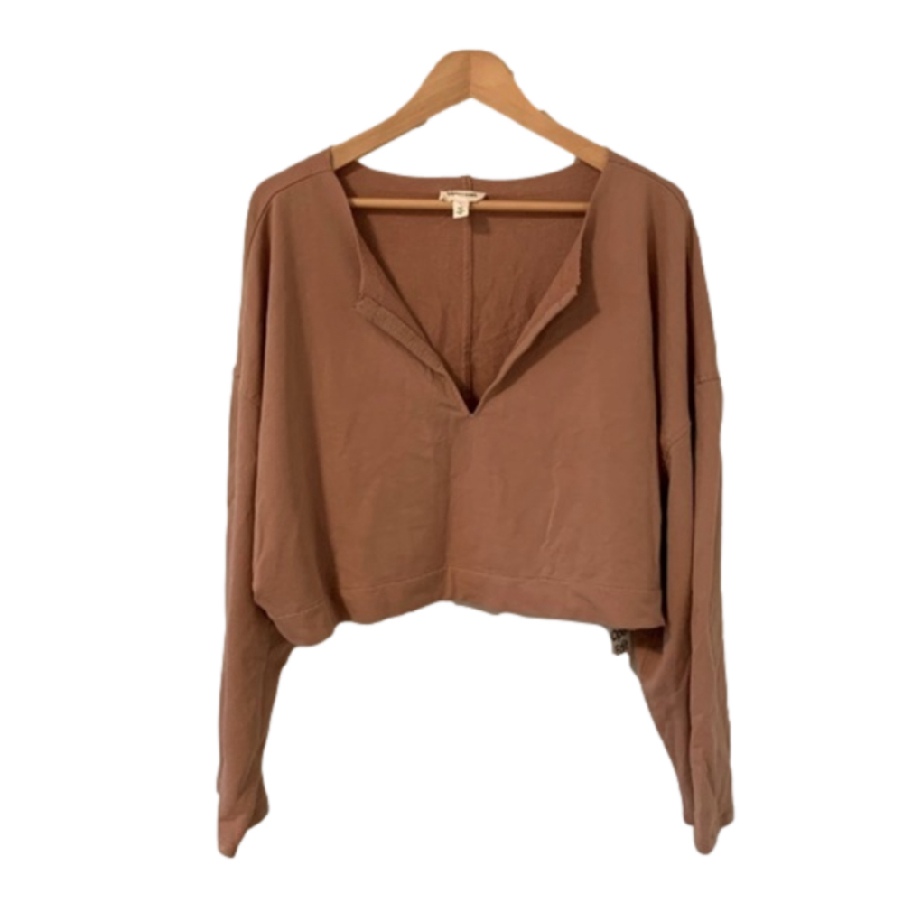 OPEN EDIT | Cropped Oversized Long Sleeve Sweatshirt